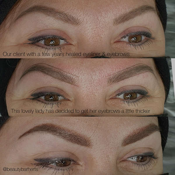 beautiful eyebrow tattoo hertfordshire
